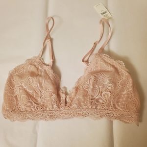 Pale Pink Lace Aerie Bralette